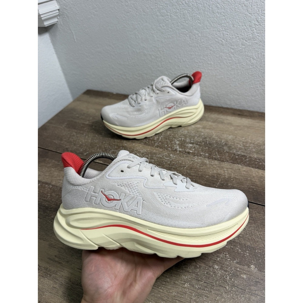 Hoka One One Clifton 10 Women Size 8.5D Stucco Cerise Running Shoes 1162050 SCCC